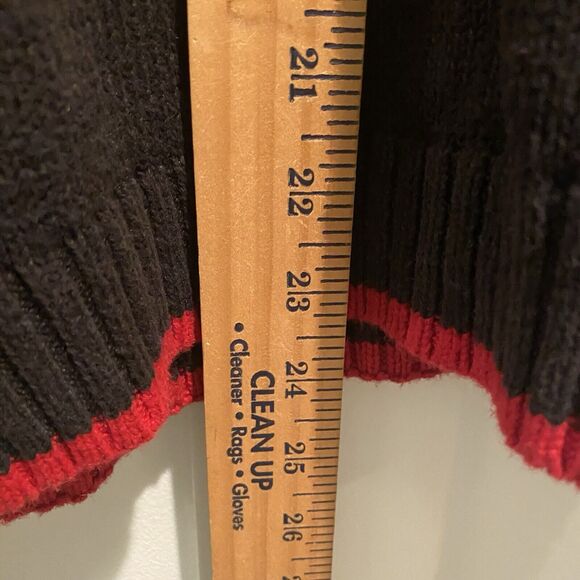 Vintage Lucia Sweater Women Size Small S Red Black Plaid Crest Preppy Academia - Picture 12 of 15